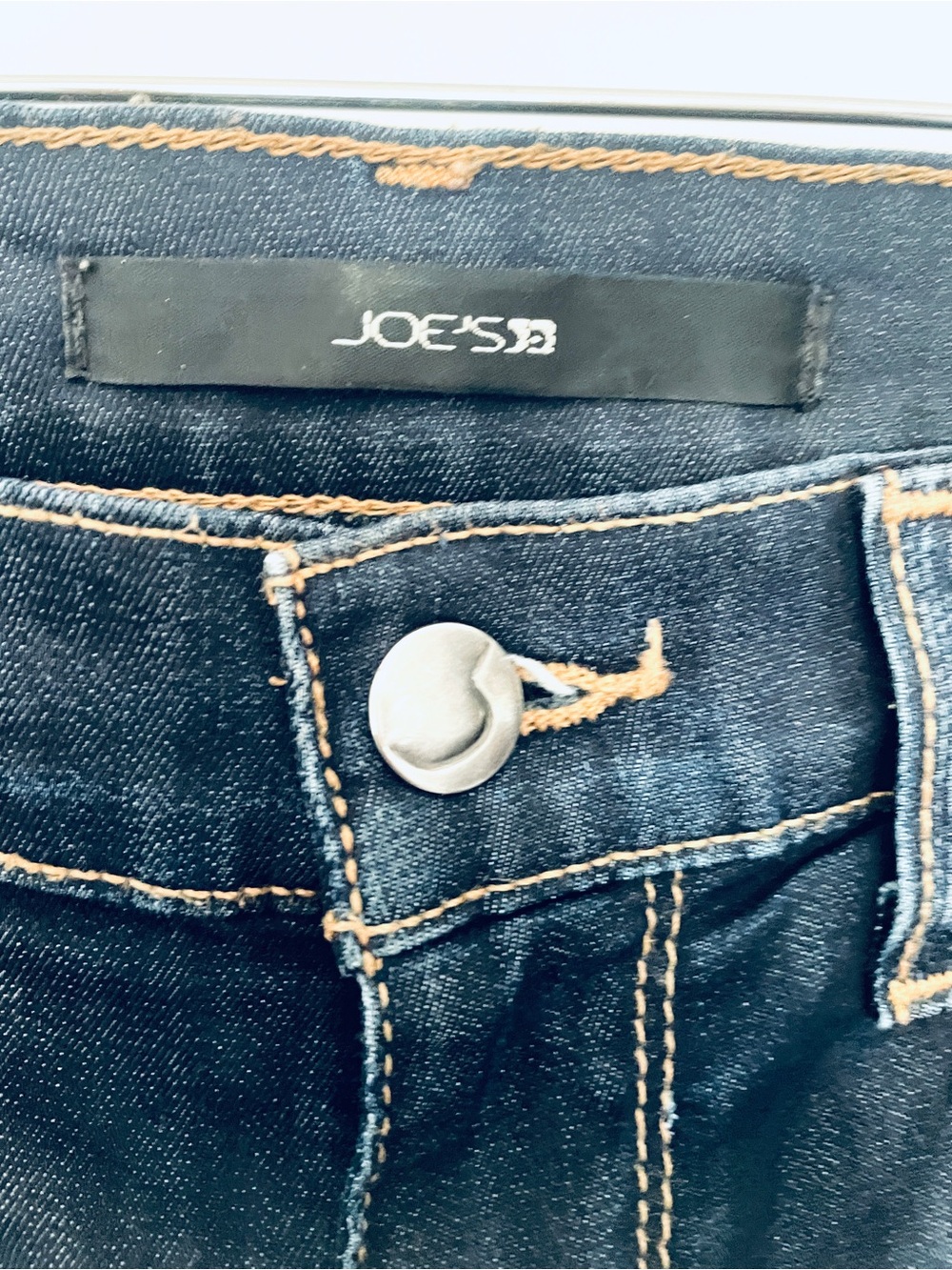 Joe's Jeans Dark Blue Denim Shorts with Contrast Stitching